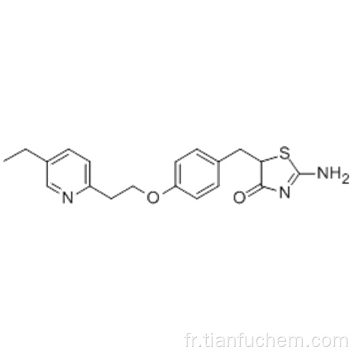 5- {4- [2- (5-éthyl-2-pyridyl) éthoxy] benzyl} -2-imino-4-thiazolidinone CAS 105355-26-8